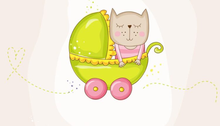 وکتور های فانتزی کودکانه   Baby Girl Sleeping With