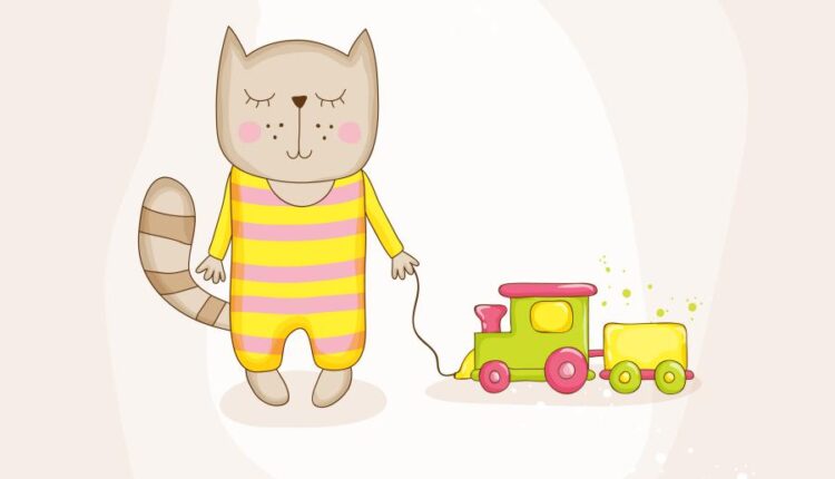 وکتور های فانتزی کودکانه   Baby Girl Sleeping With