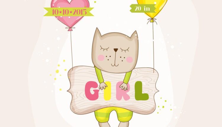 وکتور های فانتزی کودکانه   Baby Girl Sleeping With