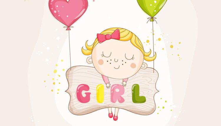 وکتور های فانتزی کودکانه   Baby Girl Sleeping With