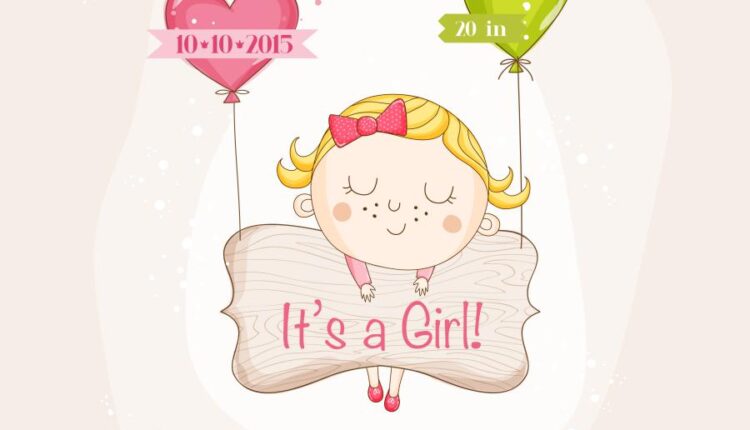 وکتور های فانتزی کودکانه   Baby Girl Sleeping With