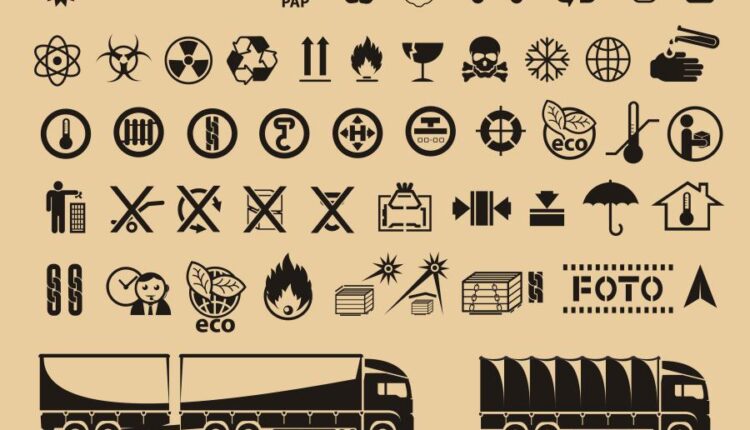 آیکون ها و لوگو های رسمی روی بسته بندی   Packing Symbol Box