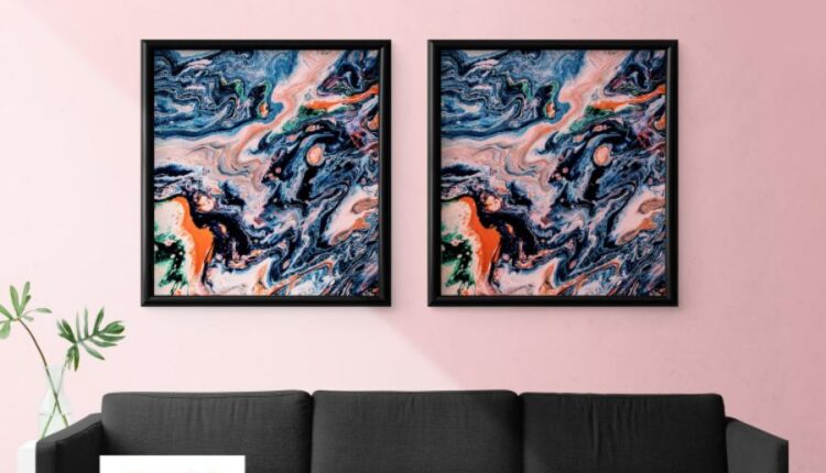 تصاویر زمینه سنگ مرمر آبی   Blue marble digital paper