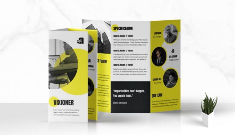 فایل لایه باز بروشور کاربردی تجاری   Trifold Business Brochure