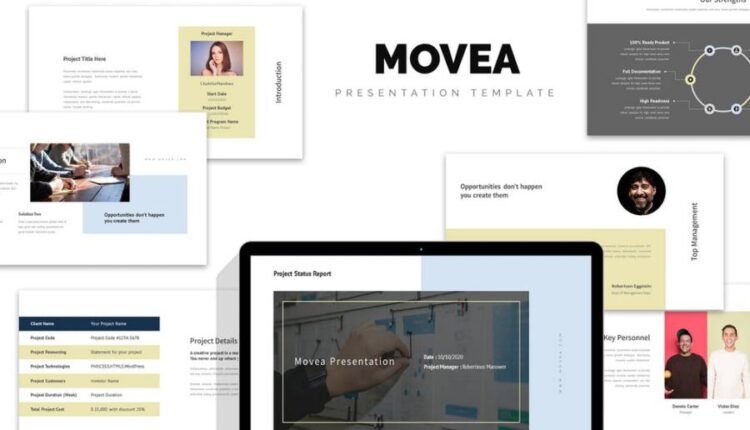 قالب آماده پاورپوینت مویوآ   Movea Powerpoint Template
