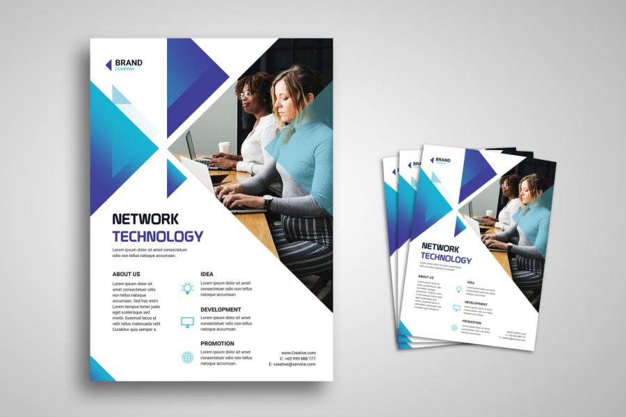 فایل لایه باز تراکت شرکتی برای فتوشاپ Creative Business Flyer