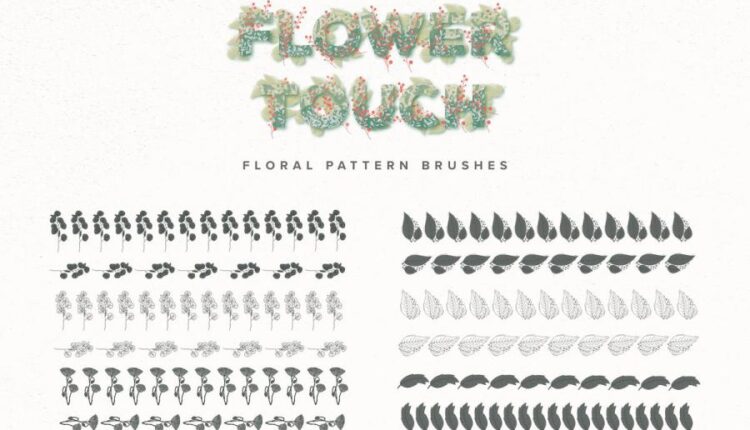 براش فانتزی گل   Flower Touch Procreate Brushes
