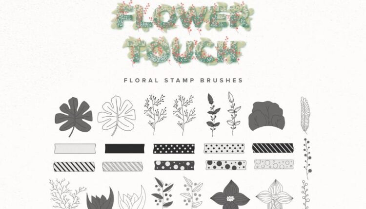 براش فانتزی گل   Flower Touch Procreate Brushes