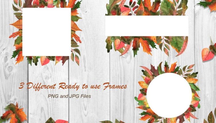 تصاویر PNG برگ های پاییزی آبرنگی   Watercolor Autumn Leave