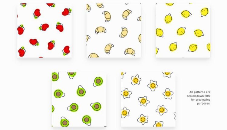 پترن های جذاب غذا و خوراکی   Foody Patterns