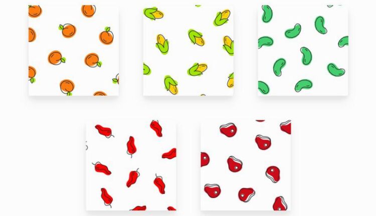 پترن های جذاب غذا و خوراکی   Foody Patterns