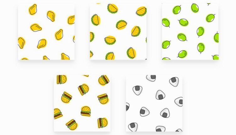 پترن های جذاب غذا و خوراکی   Foody Patterns