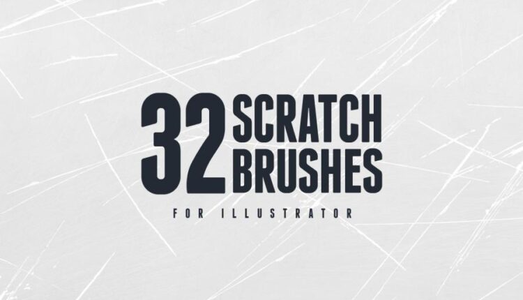 32 براش خط و خش برای ایلوستریتور   Scratch Brushes