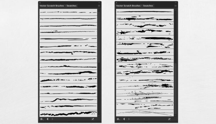 32 براش خط و خش برای ایلوستریتور   Scratch Brushes