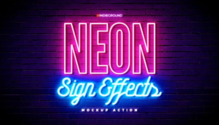 افکت های زیبای نئون برای نوشته   Neon Sign Effects
