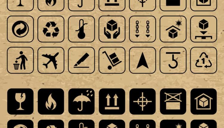 آیکون ها و لوگو های رسمی روی بسته بندی   Packing Symbol Box