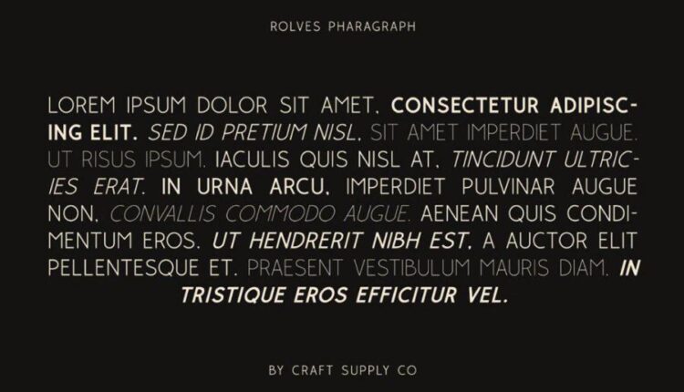 فونت انگلیسی سنس سریف رالوز   Rolves Font