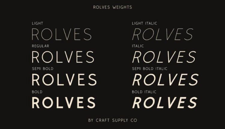 فونت انگلیسی سنس سریف رالوز   Rolves Font