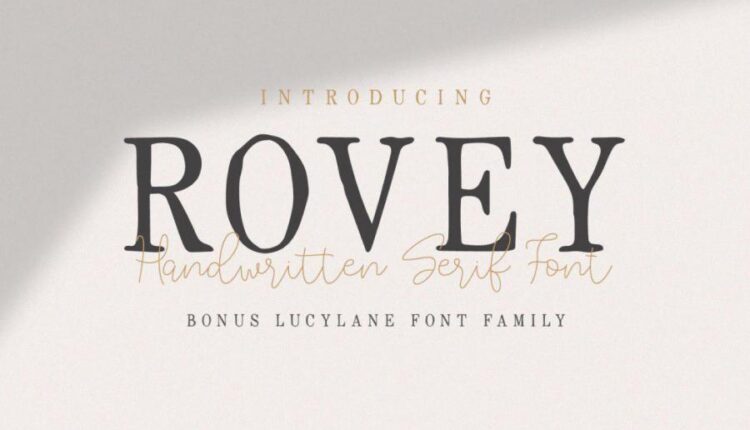 فونت انگلیسی زیبا راوی   Rovey Font family