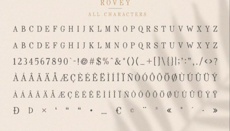 فونت انگلیسی زیبا راوی   Rovey Font family
