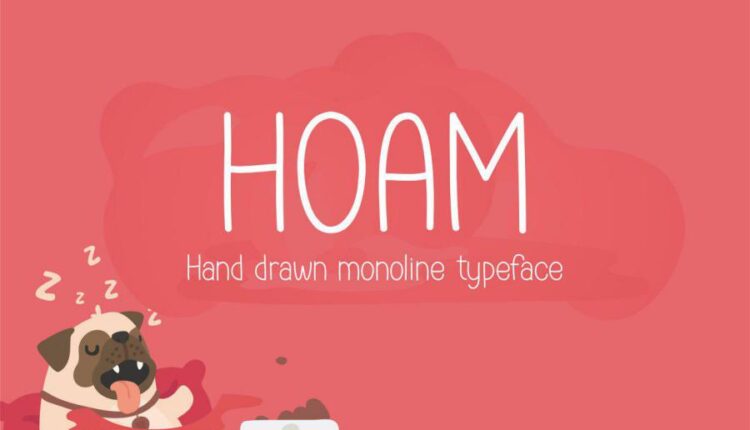 فونت انگلیسی دست نویس هوم   Hoam Font