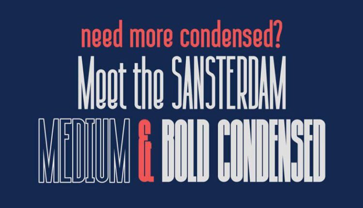 فونت انگلیسی مدرن سانتردام   Sansterdam Font