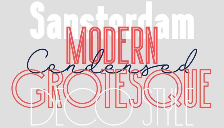 فونت انگلیسی مدرن سانتردام   Sansterdam Font