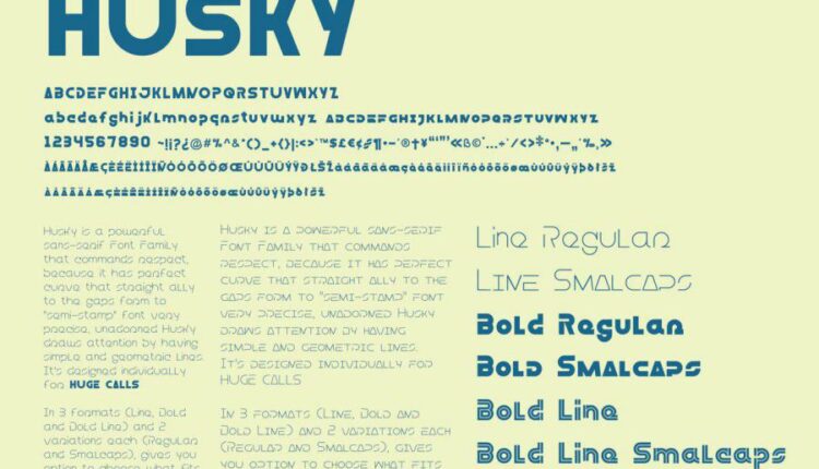 فونت انگلیسی فانتزی هاسکی   Husky Font Family
