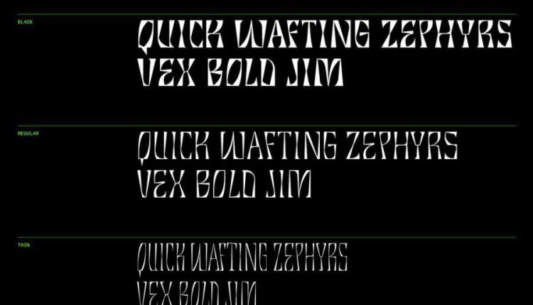 فونت انگلیسی متفاوت بروزز   Brozas font