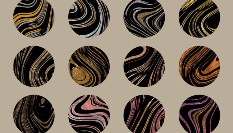 طرح انتزاعی سنگ مرمر   Marbled Foils