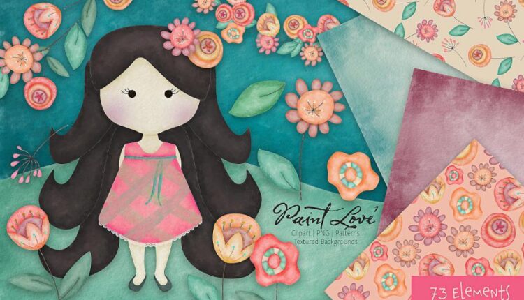 تصاویر png تصویرسازی های عاشقانه   Paint Love Vol01