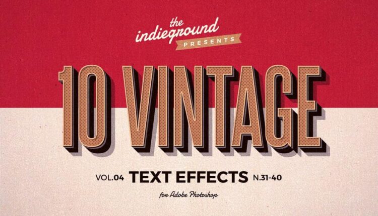 استایل های قدیمی نوشته   Retro Text Effects