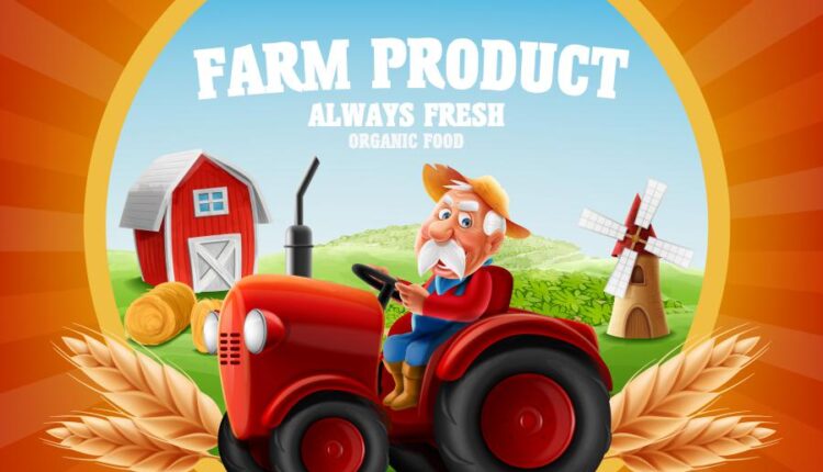 مجموعه تصویرسازی های مزرعه   Farm natural products