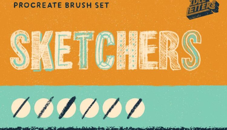 براش خط طراحی دستی   Sketchers Procreate Brush Set