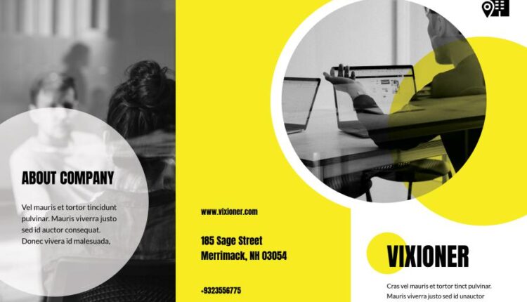 فایل لایه باز بروشور کاربردی تجاری   Trifold Business Brochure