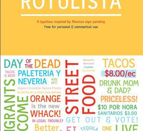 فونت انگلیسی نمایشی روتولیستا   Rotulista Display Font