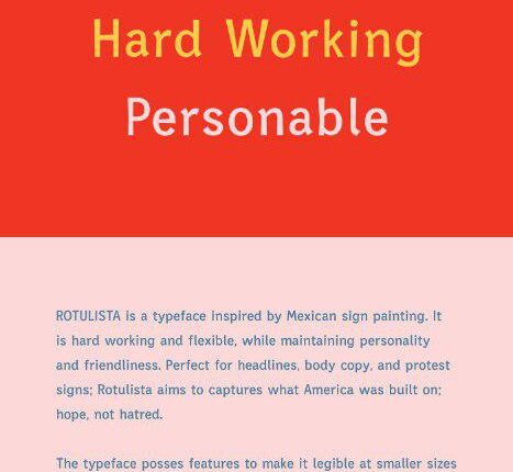 فونت انگلیسی نمایشی روتولیستا   Rotulista Display Font