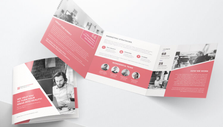 بروشور لایه باز سه لت تجاری   Square Trifold Brochure