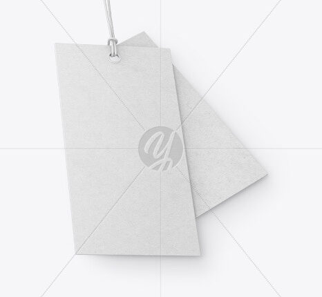 موکاپ لیبل کرافت   Two Kraft Labels With Rope Mockup