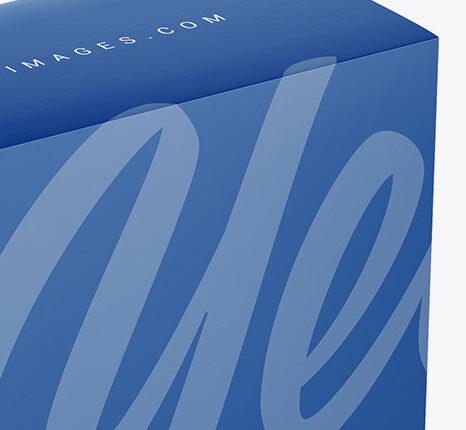 موکاپ بسته بندی کاغذی در نمای سه رخ   Paper Box Mockup