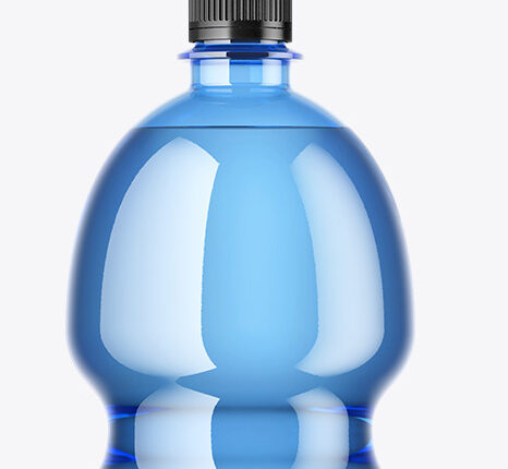 موکاپ بطری آب معدنی   PET Blue Bottle Mockup