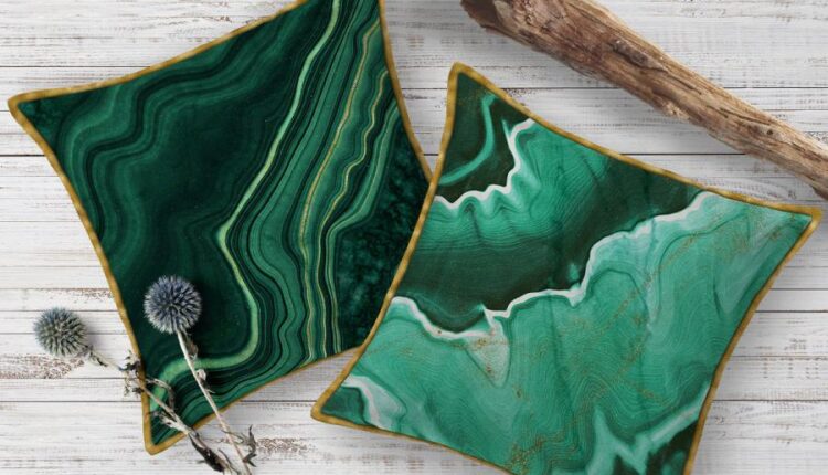 10 تکسچر طلایی و مرمر سبز   Malachite & Gold Textures