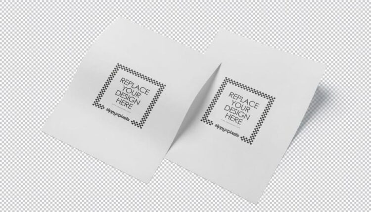 موکاپ سربرگ و تراکت   US Letter Flyer Mock Up