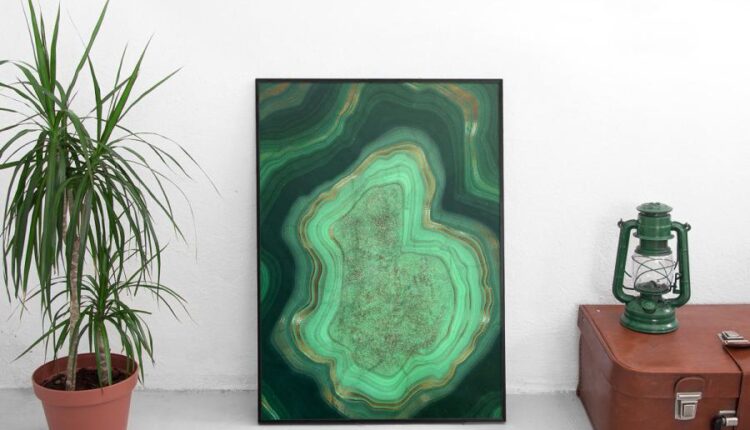 10 تکسچر طلایی و مرمر سبز   Malachite & Gold Textures