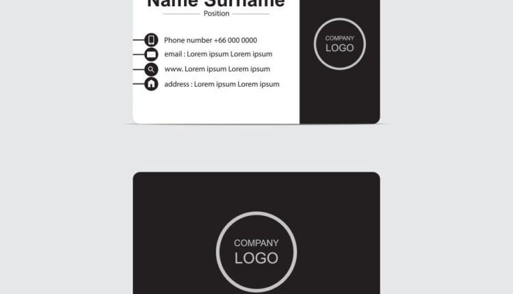 فایل لایه باز کارت ویزیت به صورت وکتور   Business Card Design