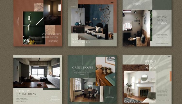 قالب آماده پست اینستاگرام   Simplest social media templates