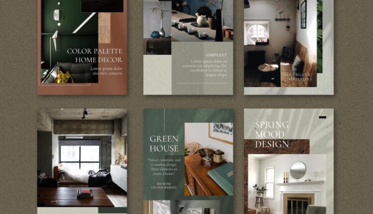 قالب آماده پست اینستاگرام   Simplest social media templates