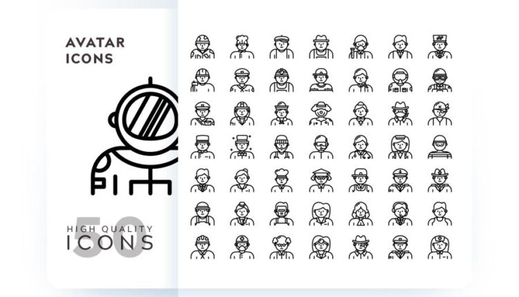 مجموعه آیکون های خطی و فلت رنگی با موضوعات مختلف   Icons Pack