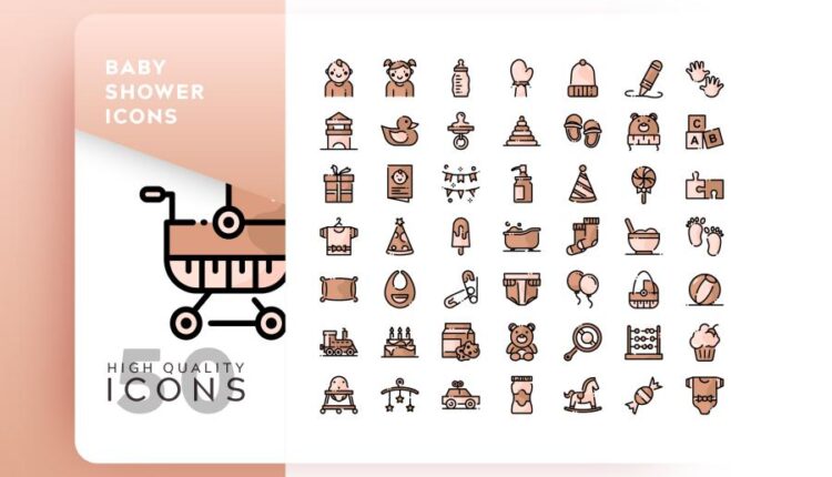 مجموعه آیکون های خطی و فلت رنگی با موضوعات مختلف   Icons Pack