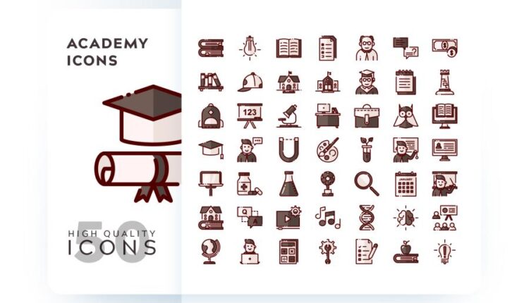 مجموعه آیکون های خطی و فلت رنگی با موضوعات مختلف   Icons Pack